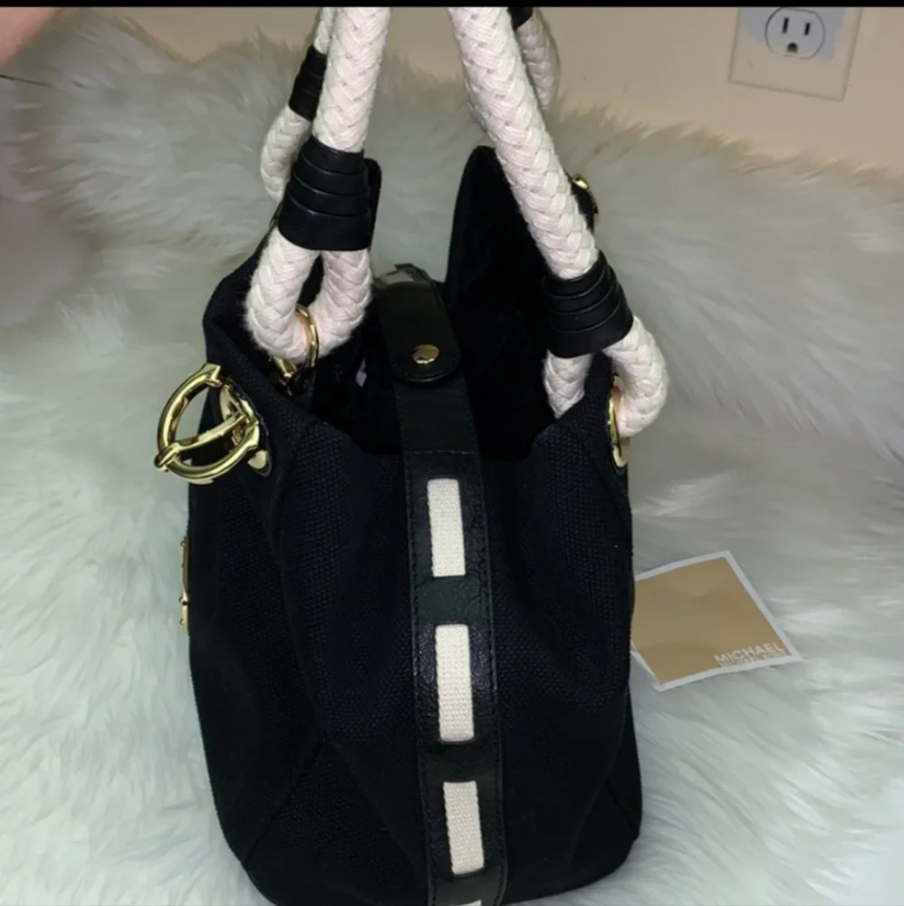MICHAEL KORS MARINA NAUTICAL GOLD ANCHOR ROPE TOTE
